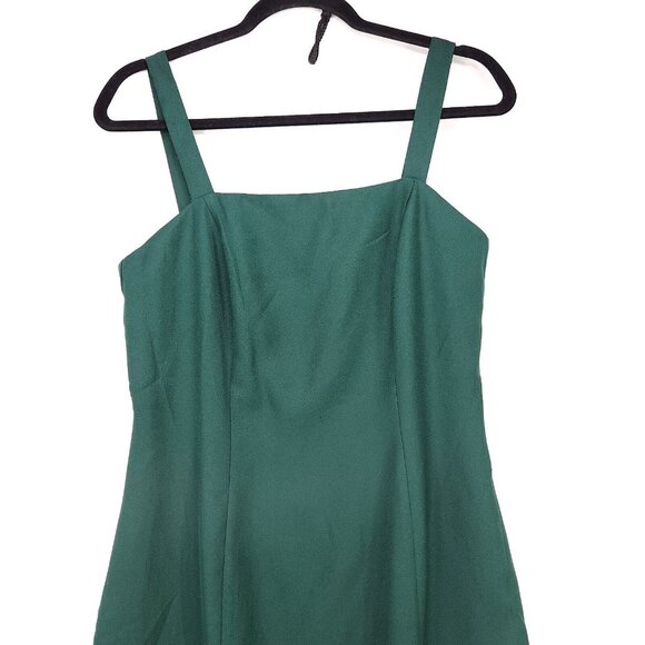 Vintage Alex Evenings Classic Dress Sleeveless Maxi Size 10 Green Polyester - Picture 3 of 15